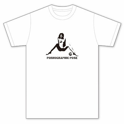 エロとおしゃれの融合Tシャツ (大胆M字 M)(ジョークグッズ)