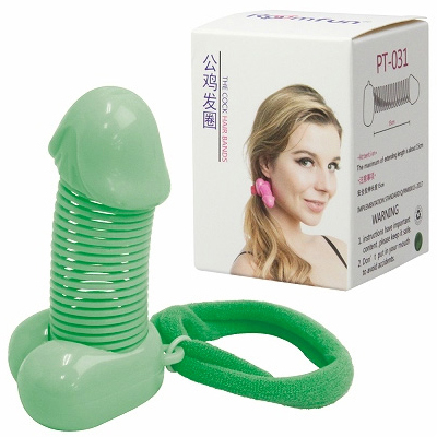 セクシーコックヘアバンド (グリーン)(ジョークグッズ)
