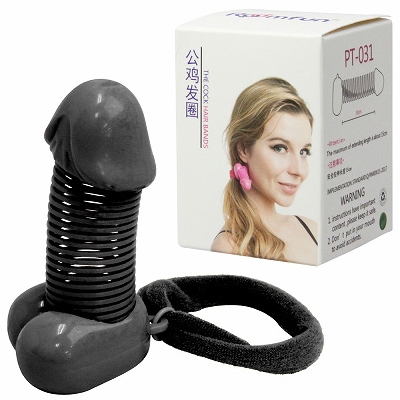 セクシーコックヘアバンド (ブラック)(ジョークグッズ)