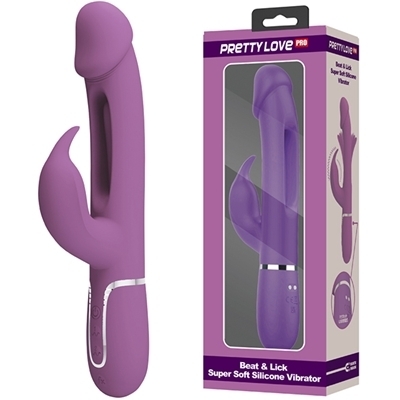 プリティラブプロ ビート&リックスーパーソフトシリコンバイブレーター(バイブ(電動こけし))
