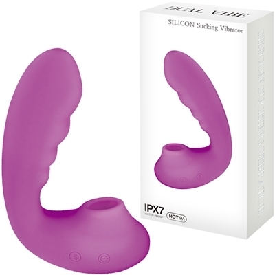 <吸うやつ>噂の吸引バイブ SILICON Sucking Vibrator (パープル)(ローター)