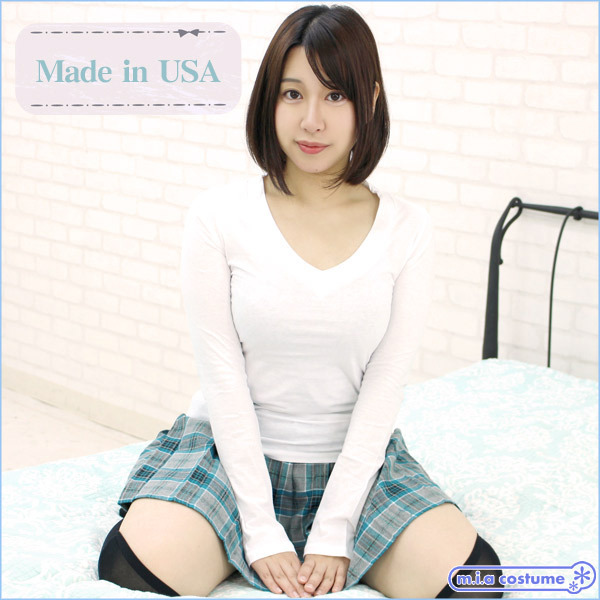 アメリカ製の高品質な綿100%レディースVネック長袖カットソー 白 Sサイズ