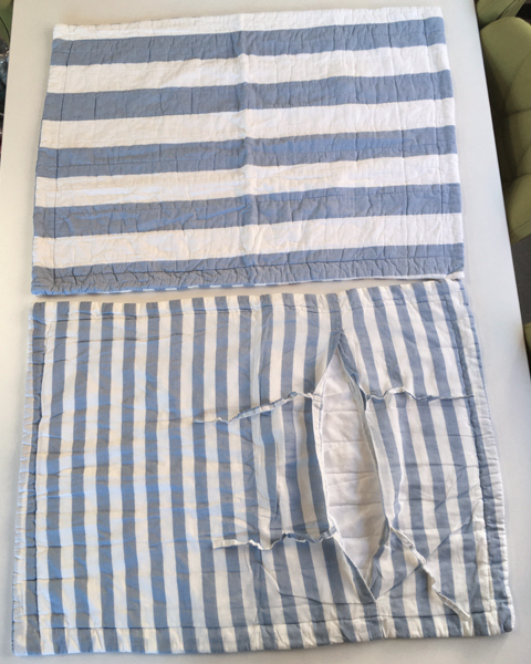 寝具 ボーダー柄デザイン枕カバー付き 3点セット