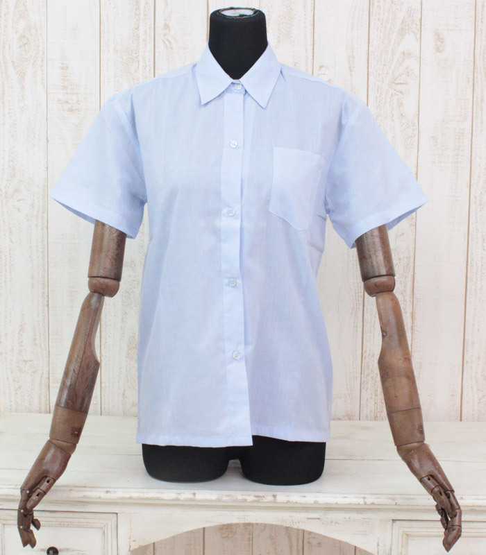 【1390円★数量限定】半袖シャツ単品 サックス M<お一人様1点限り>