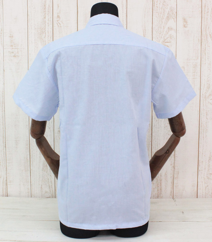 【1390円★数量限定】半袖シャツ単品 サックス M<お一人様1点限り>