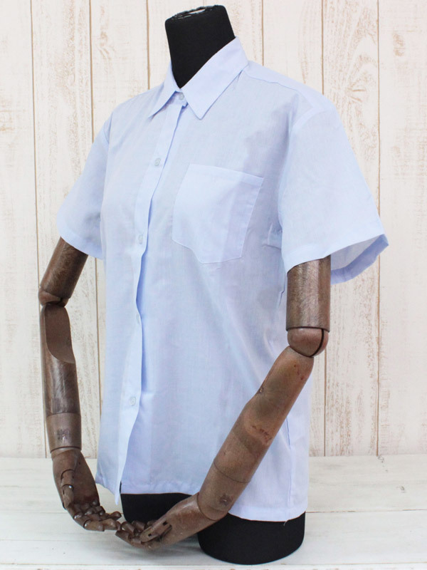 【1390円★数量限定】半袖シャツ単品 サックス M<お一人様1点限り>