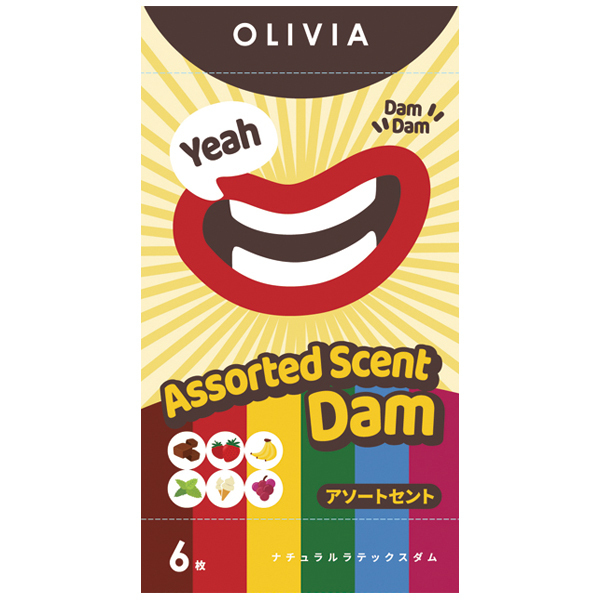 OLIVIA ナチュラル ラテックスダム 6枚入り (アソートセント)
