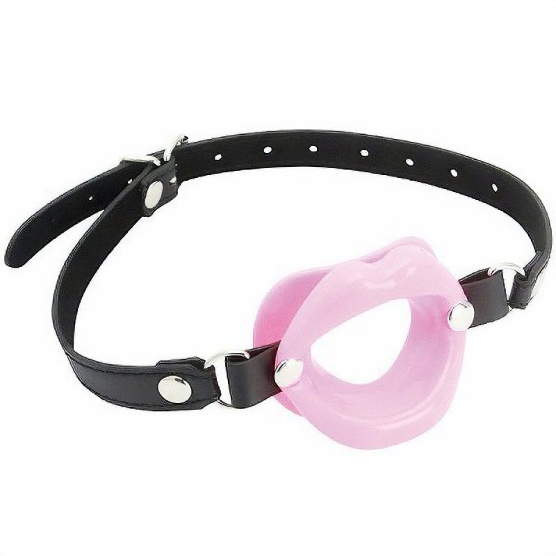 ＜ＳＭ　ＶＩＰ＞リップ開口リング口枷　（ピンク）