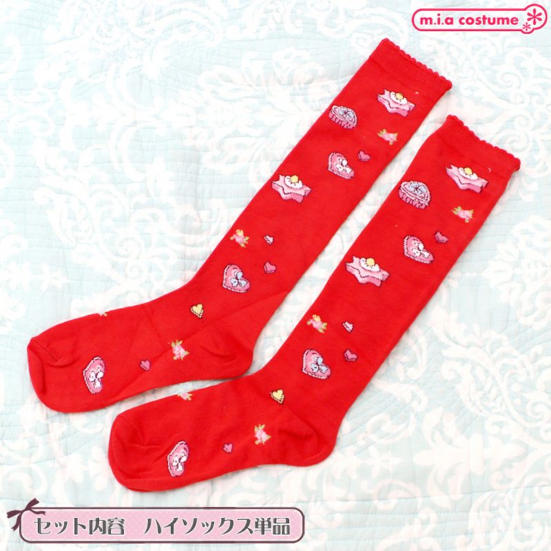 Alternative view of クッキー柄ロリータハイソックス単品　赤