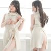 例のニット　スキ見せワンピース　（アイボリー）