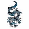 タトゥーシール　青ドラゴン１